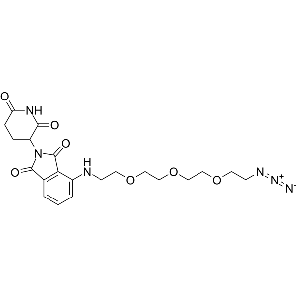 Pomalidomide 4'-PEG3-azide structure