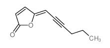 2(5H)-Furanone,5-(2-hexyn-1-ylidene)- structure