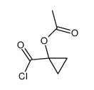 Cyclopropanecarbonyl chloride, 1-(acetyloxy)- (9CI) Structure