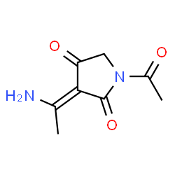 2,4-Pyrrolidinedione,1-acetyl-3-(1-aminoethylidene)-结构式