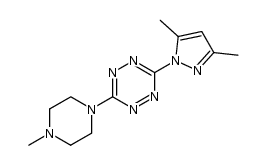 3-(3,5-dimethyl-1H-pyrazol-1-yl)-6-(4-methyl-1-piperazinyl)-1,2,4,5-tetrazine Structure