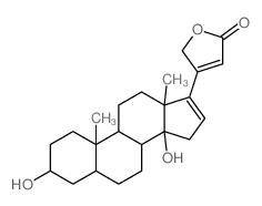 Carda-16,20(22)-dienolide,3,14-dihydroxy-, (3b,5b)- (9CI) Structure