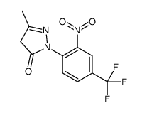 5-methyl-2-[2-nitro-4-(trifluoromethyl)phenyl]-4H-pyrazol-3-one结构式