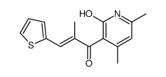 4,6-dimethyl-3-[2-methyl-3-(2-thienyl)acryloyl]-2(1H)-pyridinone结构式