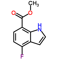4-氟-1H-吲哚-7-羧酸甲酯结构式