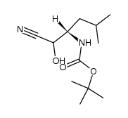 (3S)-3-(N-t-butoxycarbonylamino)-2-hydroxy-5-methylhexanenitrile结构式