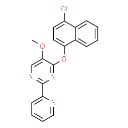 4-CHLORO-1-NAPHTHYL 5-METHOXY-2-(2-PYRIDINYL)-4-PYRIMIDINYL ETHER Structure
