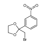2-(bromomethyl)-2-(3-nitrophenyl)-1,3-dioxolane结构式