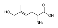 2-Amino-6-hydroxy-5-methyl-4-hexenoic acid结构式