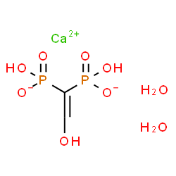 Phosphonic acid, (1-hydroxyethylidene)bis-, calcium salt (1:1), dihydrate structure