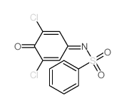 Benzenesulfonamide,N-(3,5-dichloro-4-oxo-2,5-cyclohexadien-1-ylidene)- Structure
