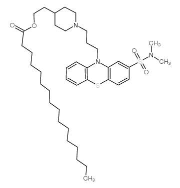 2-[1-[3-[2-(dimethylsulfamoyl)phenothiazin-10-yl]propyl]piperidin-4-yl]ethyl hexadecanoate Structure