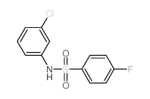 N-(3-chlorophenyl)-4-fluoro-benzenesulfonamide结构式