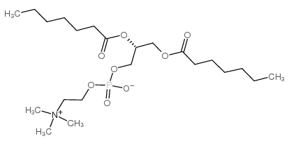 1,2-二庚酰-Sn-甘油-3-磷酰胆碱结构式