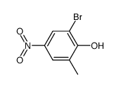 2-溴-6-甲基-4-硝基苯酚结构式