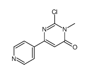 2-氯-3-甲基-6-(4-吡啶)-4(3H)-嘧啶酮结构式