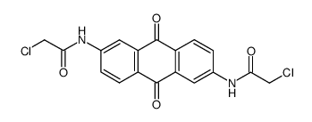 2,6-bis(2-chloroacetamido)anthracene-9,10-dione结构式