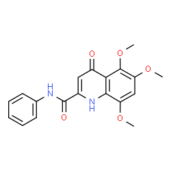 4-Hydroxy-5,6,8-trimethoxy-N-phenyl-2-quinolinecarboxamide结构式