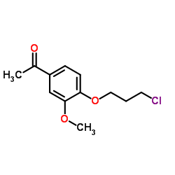4-(3-氯丙基氧基)-3-甲氧基苯乙酮结构式