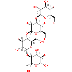 β-D-Glucopyranosyl-(1->3)-β-D-glucopyranosyl-(1->4)-β-D-glucopyranosyl-(1->4)-D-glucopyranose Structure