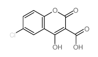 6-Chloro-4-hydroxy-2-oxo-2H-chromene-3-carboxylic acid Structure