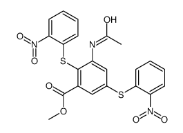 methyl 3-acetamido-2,5-bis[(2-nitrophenyl)sulfanyl]benzoate Structure