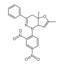 1-(2,4-dinitro-phenyl)-4a,6-dimethyl-3-phenyl-1,4,4a,7a-tetrahydro-furo[3,2-c]pyridazine结构式