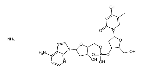 THYMIDYLYL(3'->5')-2'-DEOXYADENOSINE AMMONIUM SALT Structure