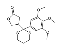 4-[2-(3,4,5-trimethoxyphenyl)-1,3-dithian-2-yl]oxolan-2-one Structure
