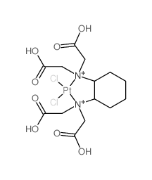 Platinate(4-),dichloro[[rel-(1R,2R)-N,N'-1,2-cyclohexanediylbis[N-(carboxymethyl)glycinato-kN]](4-)]-, tetrahydrogen,(SP-4-2)- (9CI) Structure