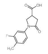 1-(3-氟-4-甲基苯基)-5-氧代吡咯烷-3-羧酸结构式