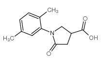 1-(2,5-二甲基苯基)-5-氧代吡咯烷-3-羧酸结构式