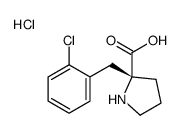 (R)-α-(2-chloro-benzyl)-proline.HCl结构式
