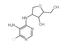 D-Arabinitol,2-[(5-amino-6-chloro-4-pyrimidinyl)amino]-1,4-anhydro-2-deoxy- (9CI)结构式