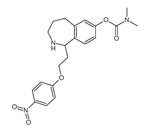 dimethylcarbamic acid 1-[2-(4-nitrophenoxy)ethyl]-2,3,4,5-tetrahydro-1H-benzo[c]azepin-7-yl ester结构式