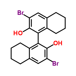 (R)-3,3’-二溴-5,5’,6,6’,7,7’,8,8’-八氢联萘酚结构式