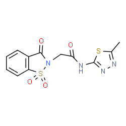 2-(1,1-Dioxido-3-oxo-1,2-benzothiazol-2(3H)-yl)-N-(5-methyl-1,3,4-thiadiazol-2-yl)acetamide Structure