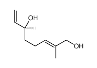 (6S)-2,6-dimethylocta-2,7-diene-1,6-diol结构式