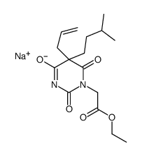 sodium,ethyl 2-[5-(3-methylbutyl)-2,4,6-trioxo-5-prop-2-enylpyrimidin-3-id-1-yl]acetate结构式