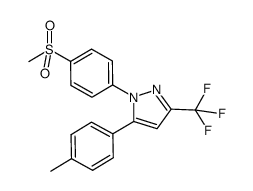 1-(4-methanesulfonylphenyl)-5-(4-methylphenyl)-3-trifluoromethyl-1H-pyrazole结构式