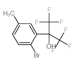 2-(2-bromo-5-methyl-phenyl)-1,1,1,3,3,3-hexafluoro-propan-2-ol结构式