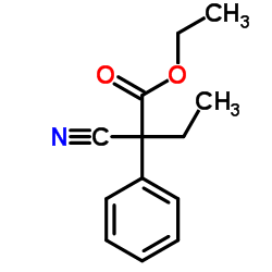 2-苯基-2-氰基丁酸乙酯结构式