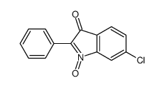 6-chloro-1-oxido-2-phenylindol-1-ium-3-one结构式