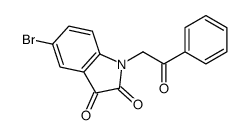 5-bromo-1-phenacylindole-2,3-dione Structure
