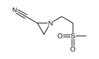 1-(2-methylsulfonylethyl)aziridine-2-carbonitrile结构式