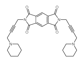 1,2,4,5-Benzenetetracarboxylic 1,2:4,5-diimide, N,N-bis(4-(piperidino)but-2-ynyl)-结构式