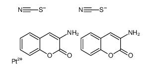 Platinum, bis(3-amino-2H-1-benzopyran-2-one-N)bis(thiocyanato-S)-, (SP-4-2)- Structure
