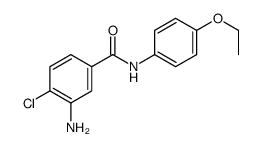 3-氨基-4-氯-N-(4-乙氧基苯基)苯甲酰胺结构式