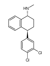 trans-(1R,4S)-N-methyl-4-(3,4-dichlorophenyl)-1,2,3,4-tetrahydro-1-naphthalenamine Structure