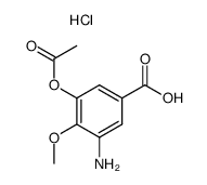 3-acetoxy-5-amino-4-methoxybenzoic acid hydrochloride Structure